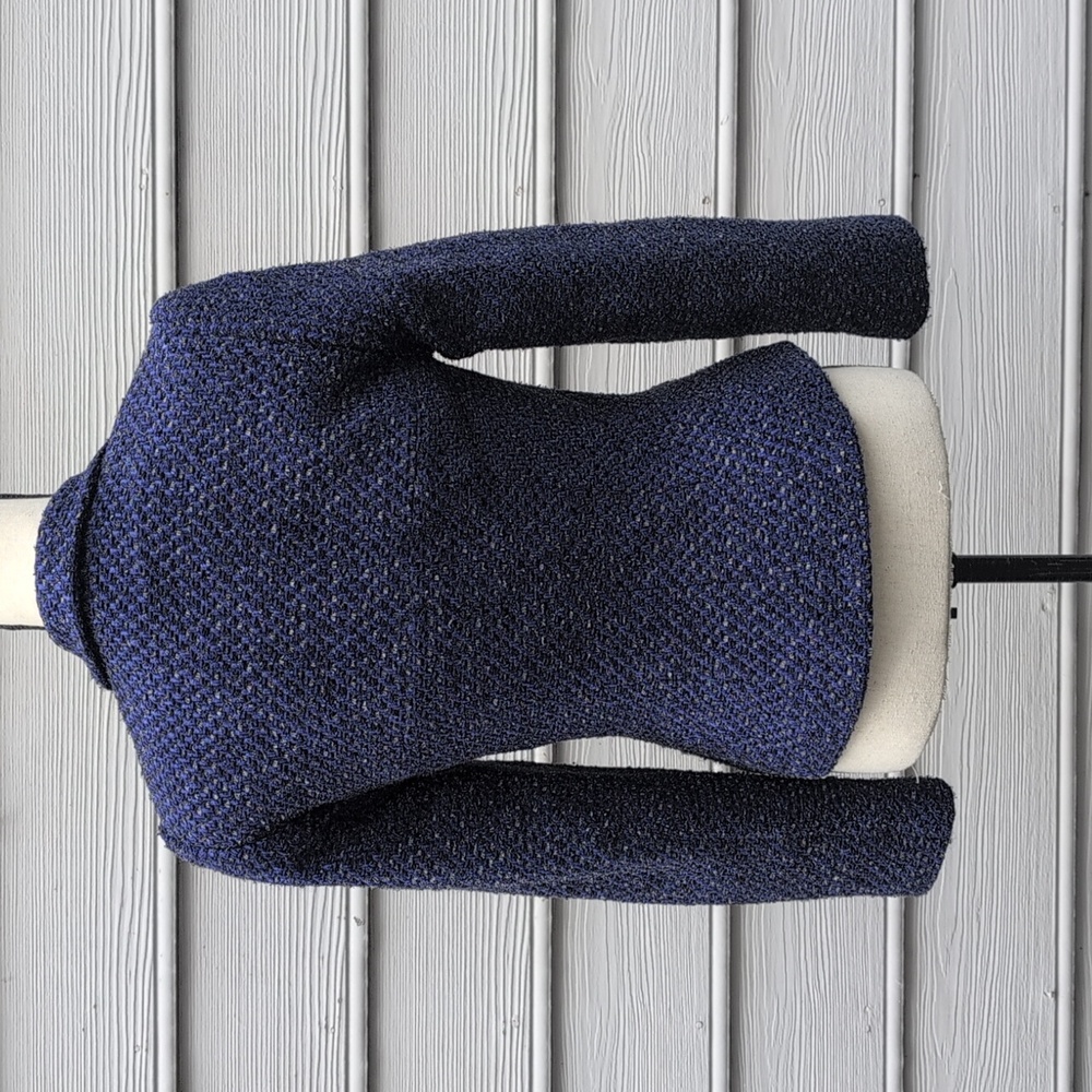 Carlisle Women's Tweed Navy Blazer Jacket  | Vintage Tweed Suit Blazer Jacket - Picture 5 of 13